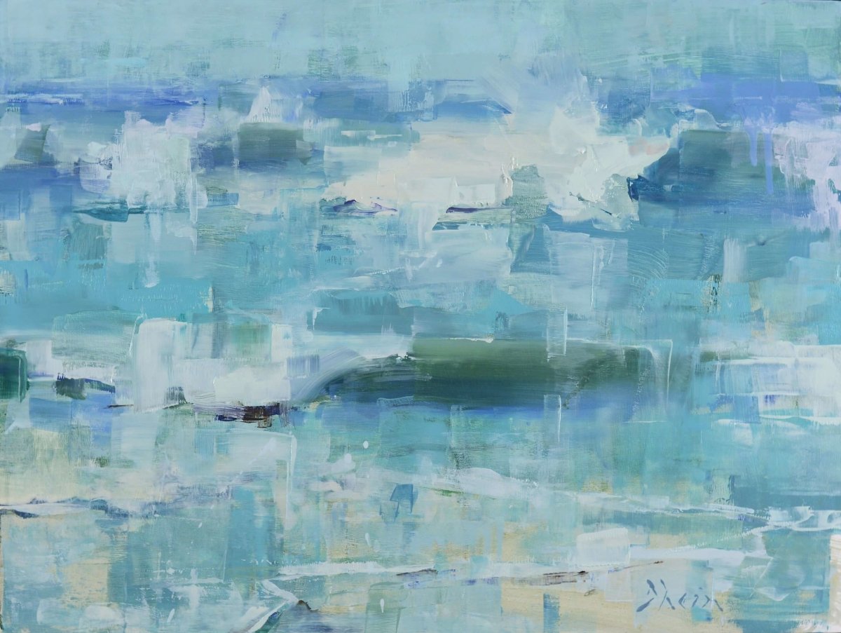 Seascape in Turquoise by Jacob Dhein at LePrince Galleries